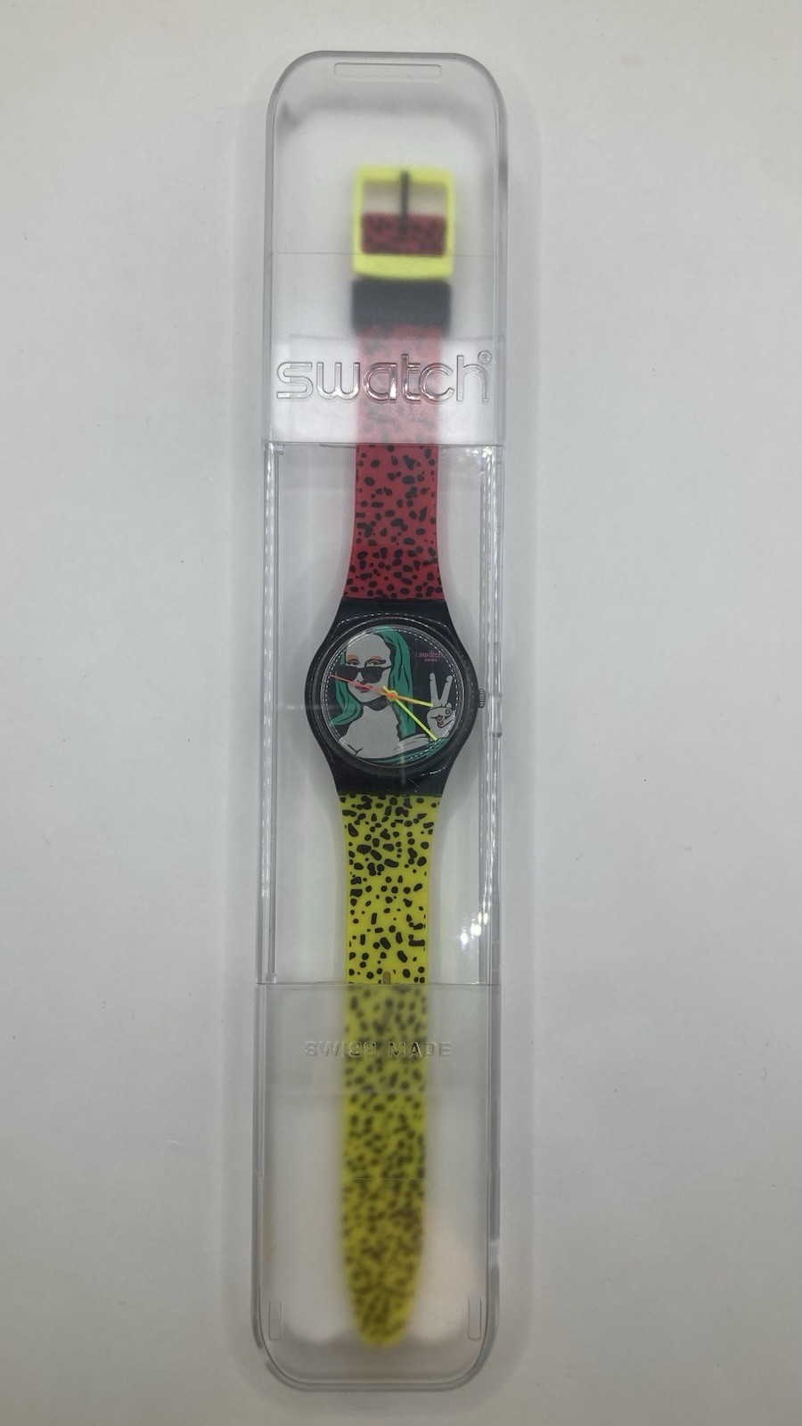 Rare Swatch Special GZ280 Lisa Fan Mona Lisa Claudia Carieri Louvre Paris Watch