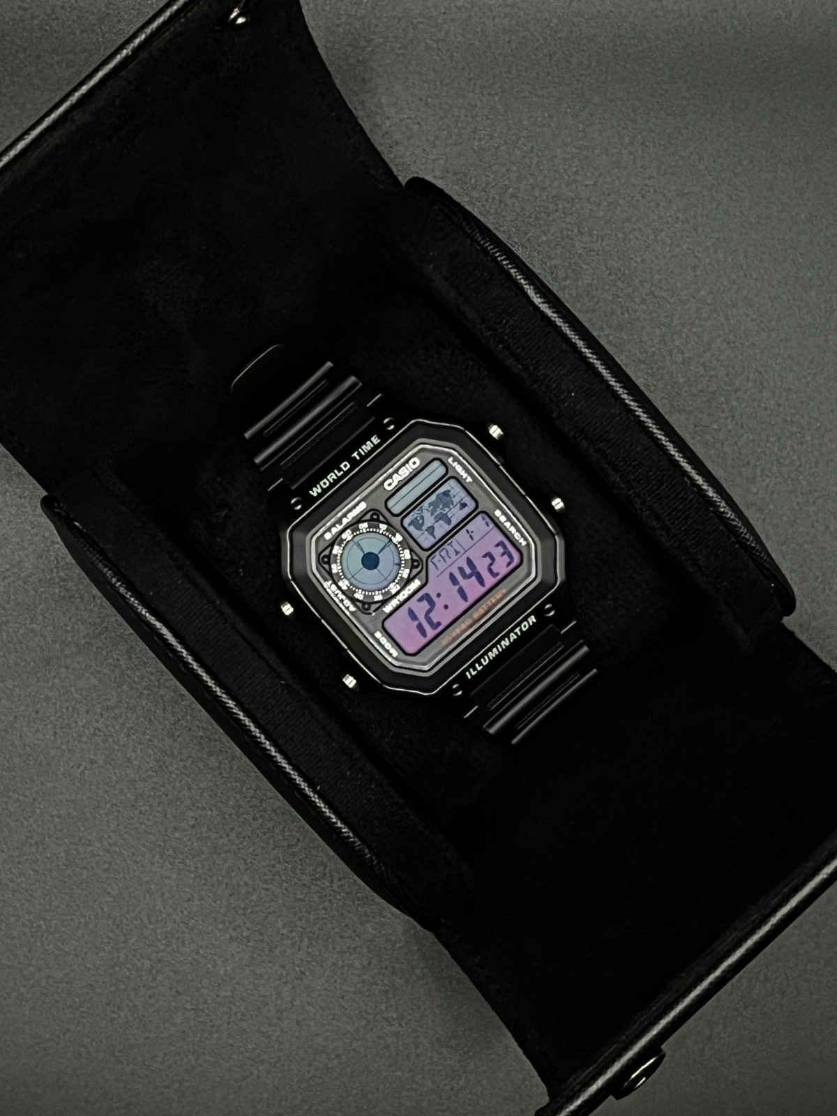 “Deep Sea” | 🔵🟣 | Custom CASIO AE-1200WHD | World Time | Royale | Watch MOD