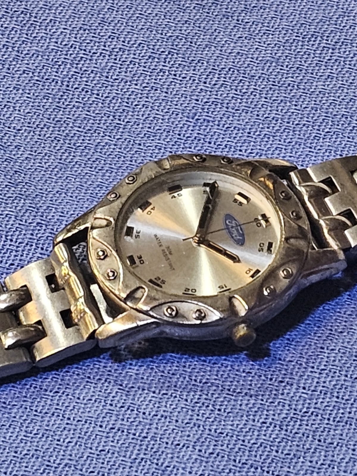 Ford Motor Company Men’s Wrist Watch #124 ,silver, Licensed Collectors Item