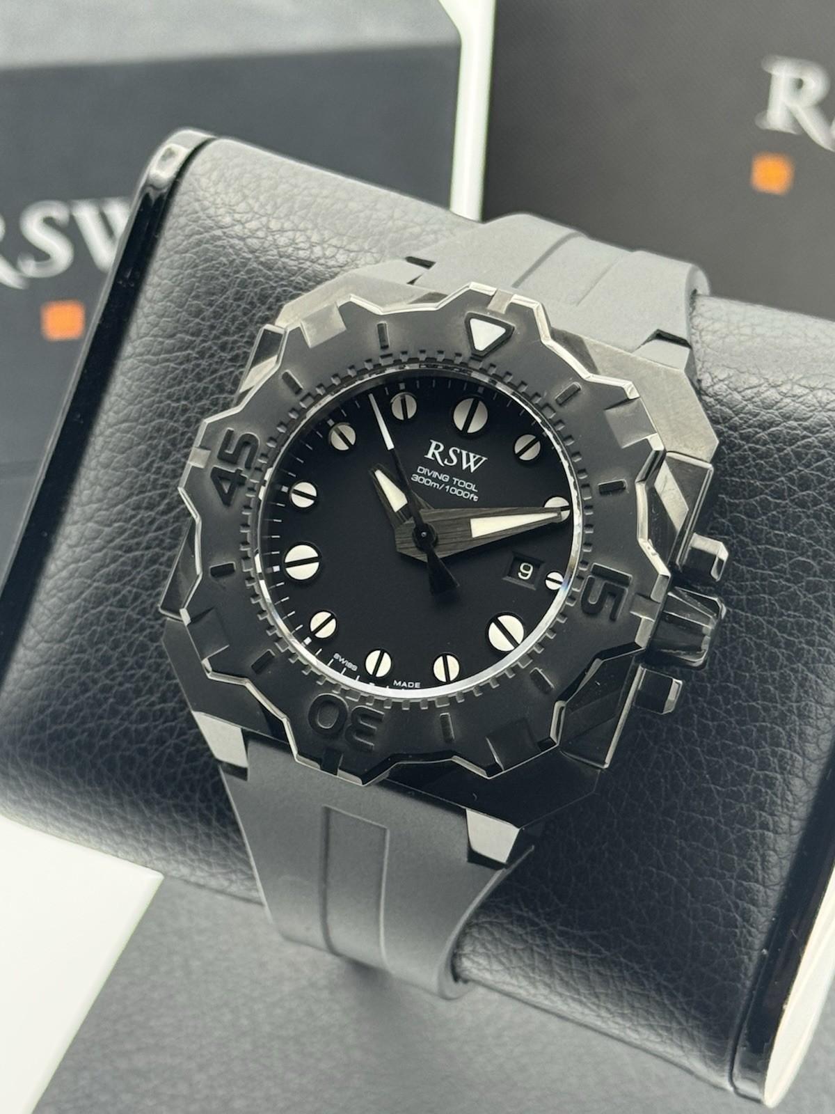 RSW DIVING TOOL AUTOMATIC 7050.1.R1.1.00 – BLACK DIAL! *FULL SET!*