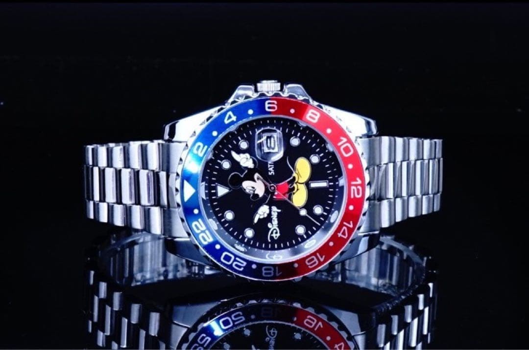 Disney MICKEY Mickey Mouse collaboration wristwatch GMT battery operated