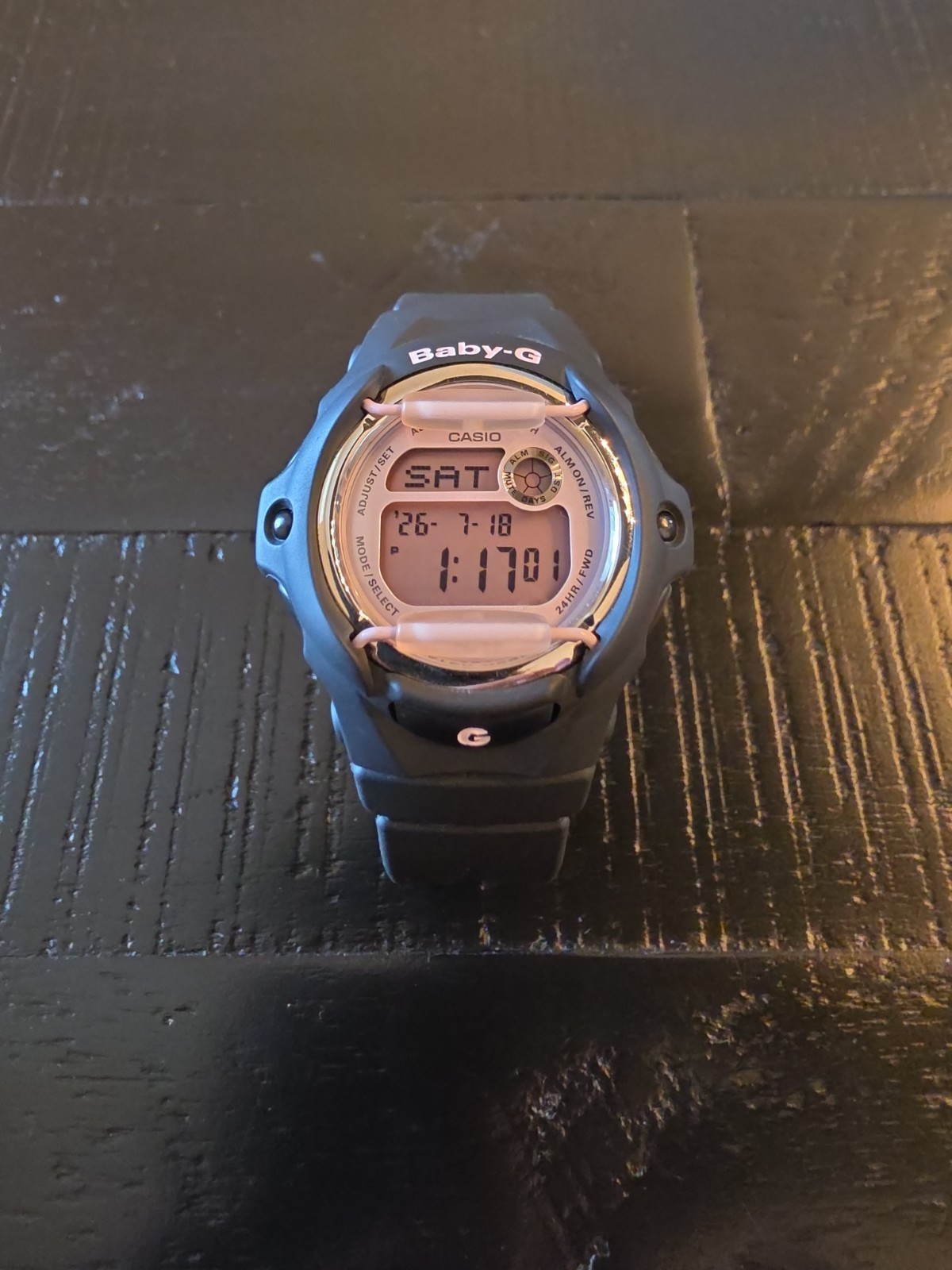 Casio Baby-G BG169U-1C Womens Pink Dial Black Resin Digital Watch. Mint*