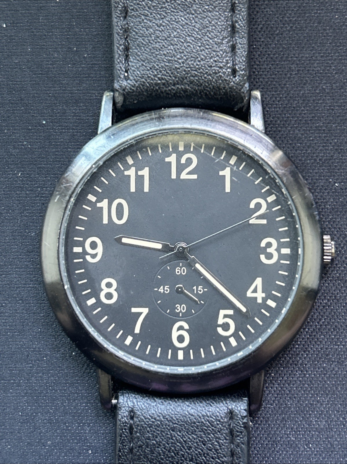 Black Case Dial And Band Men’s Quartz Watch