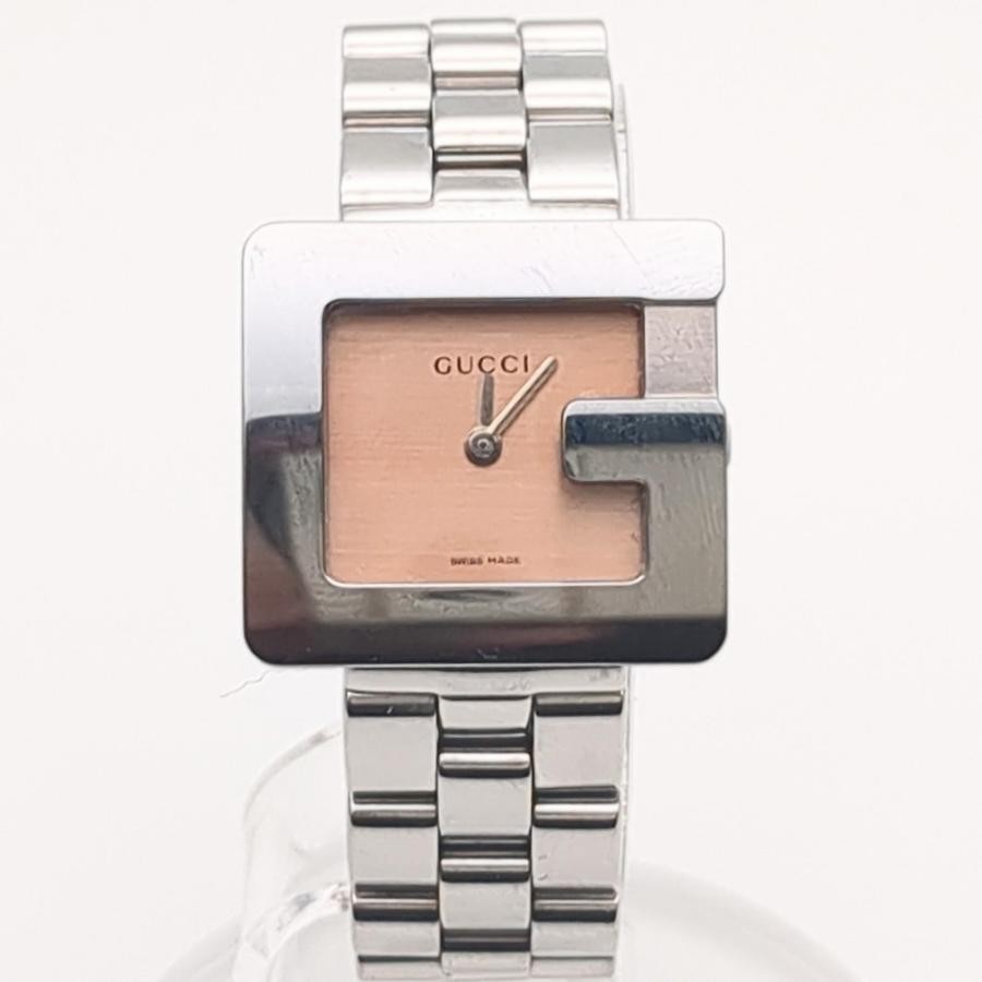Gucci 3600L Square Face Ladies Quartz Watch Pink Dial