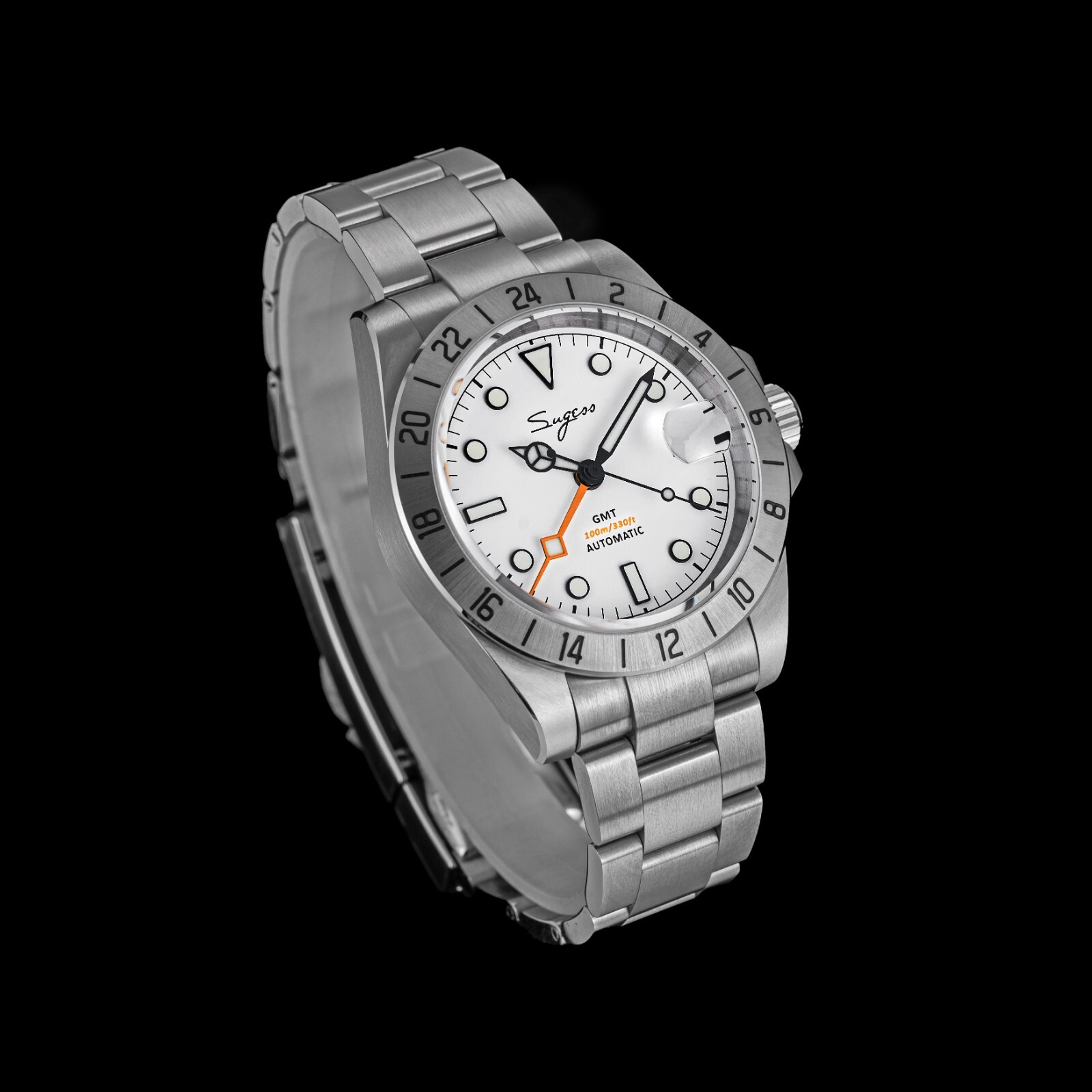 Sugess GMT Explorer, White, NH34, Sapphire, Lume, 100m Diver, Diving, BNIB