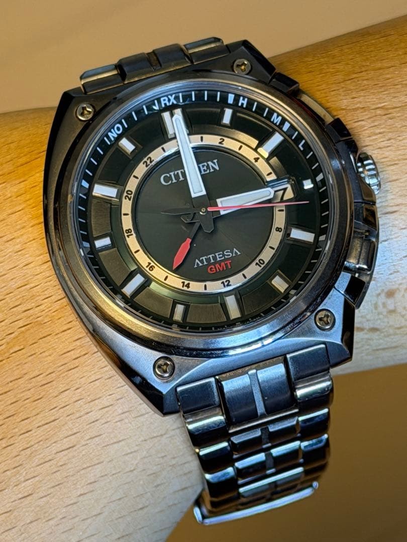 Citizen Attesa Eco-Drive Radio Solar GMT Titanium Watch