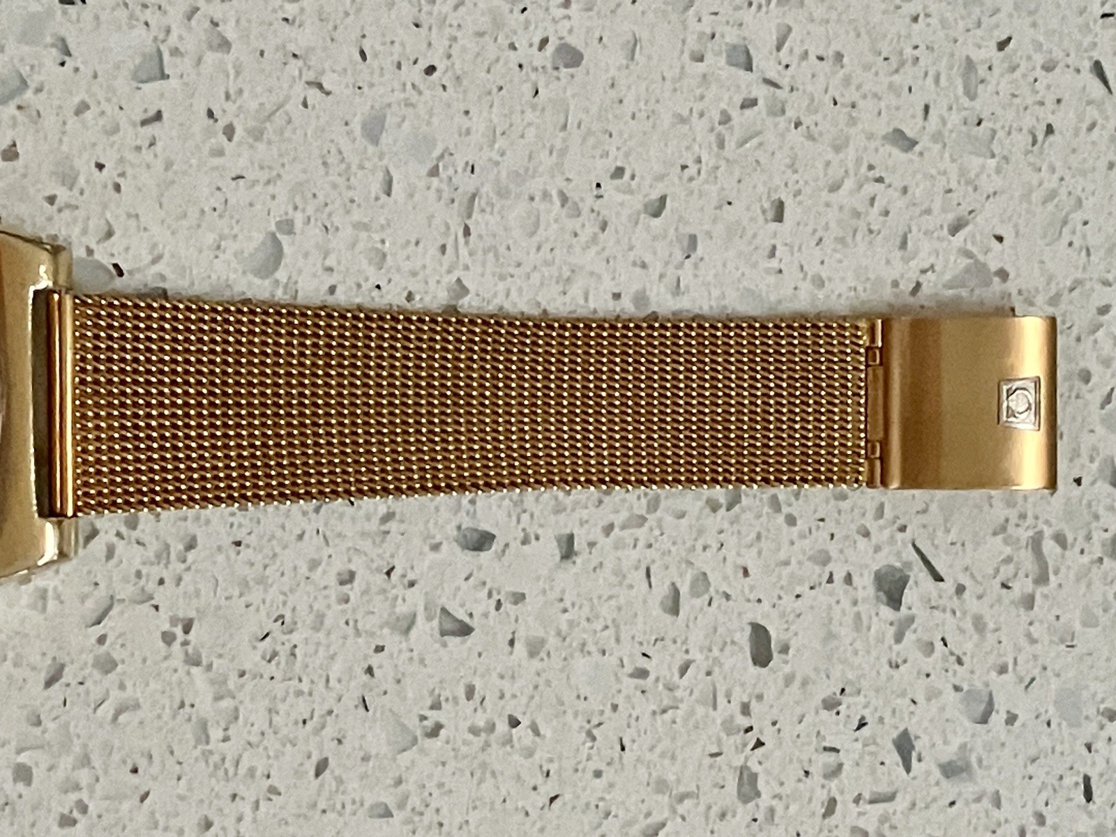 RARE! OMEGA Geneve Automatic Ombre Dial 166.0188 Gold ORIGINAL OMEGA MESH STRAP