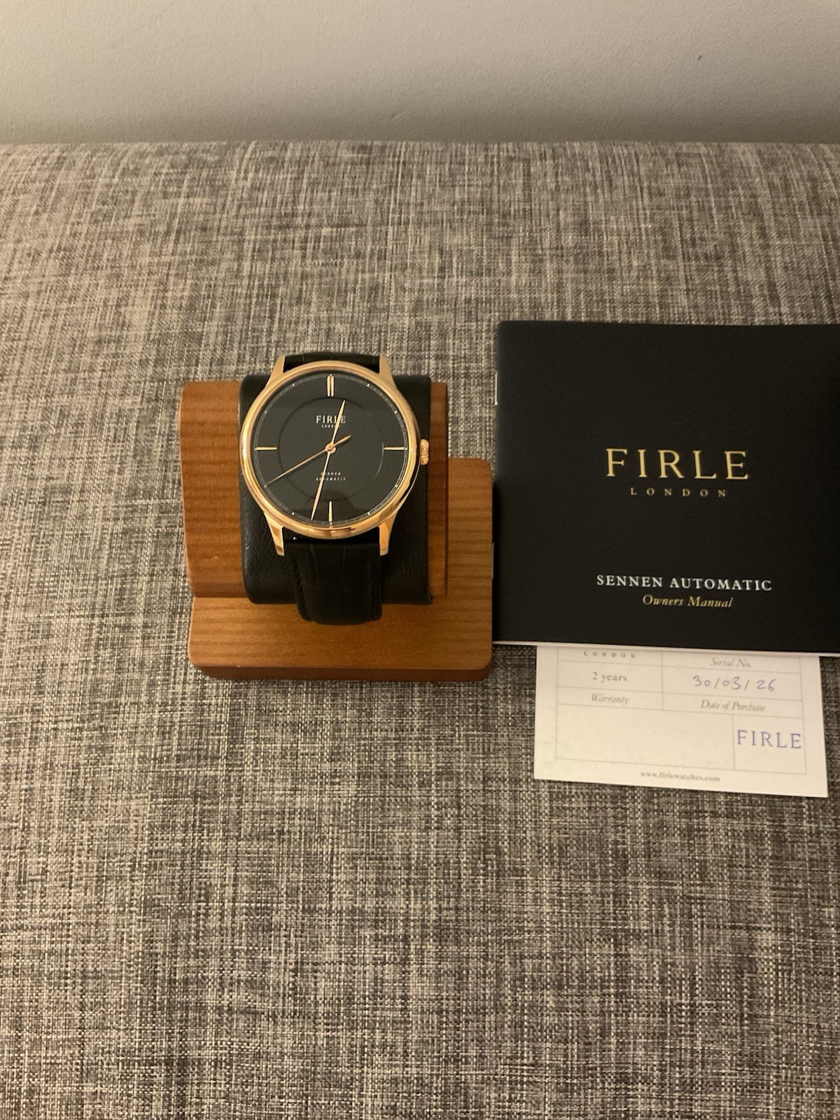 FIRLE Watch – Sennen Automatic – Gold plated, 40mm, United Kingdom
