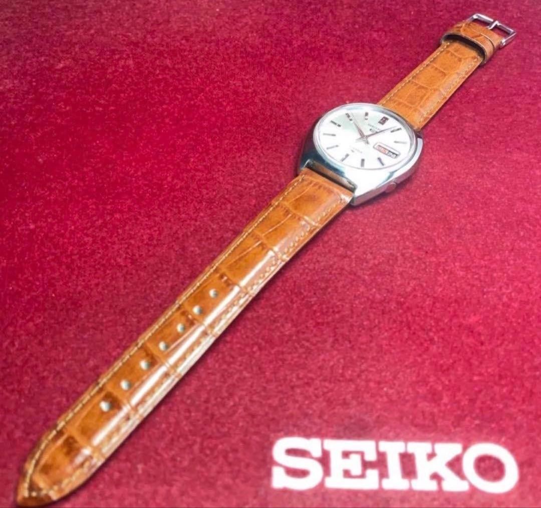 Seiko 5 Automatic Watch Brown Made in Japan Good Design Award Vintage 0712955