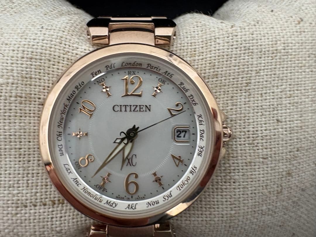CITIZEN xC EC1037 51A Radio Controlled Watch Pink Gold