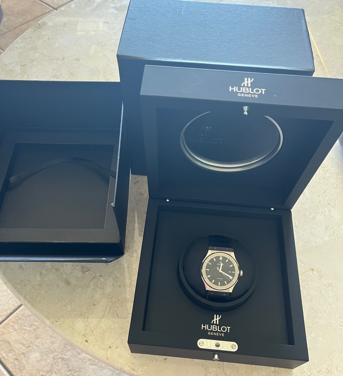 Hublot Classic Fusion 42mm Automatic Black Dial Steel Men’s Watch – Box Only