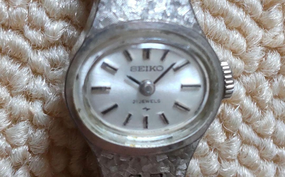 SEIKO Ladies Manual Wind Dress Watch Silver 21 Jewels wrist 15.0cm/5.9in