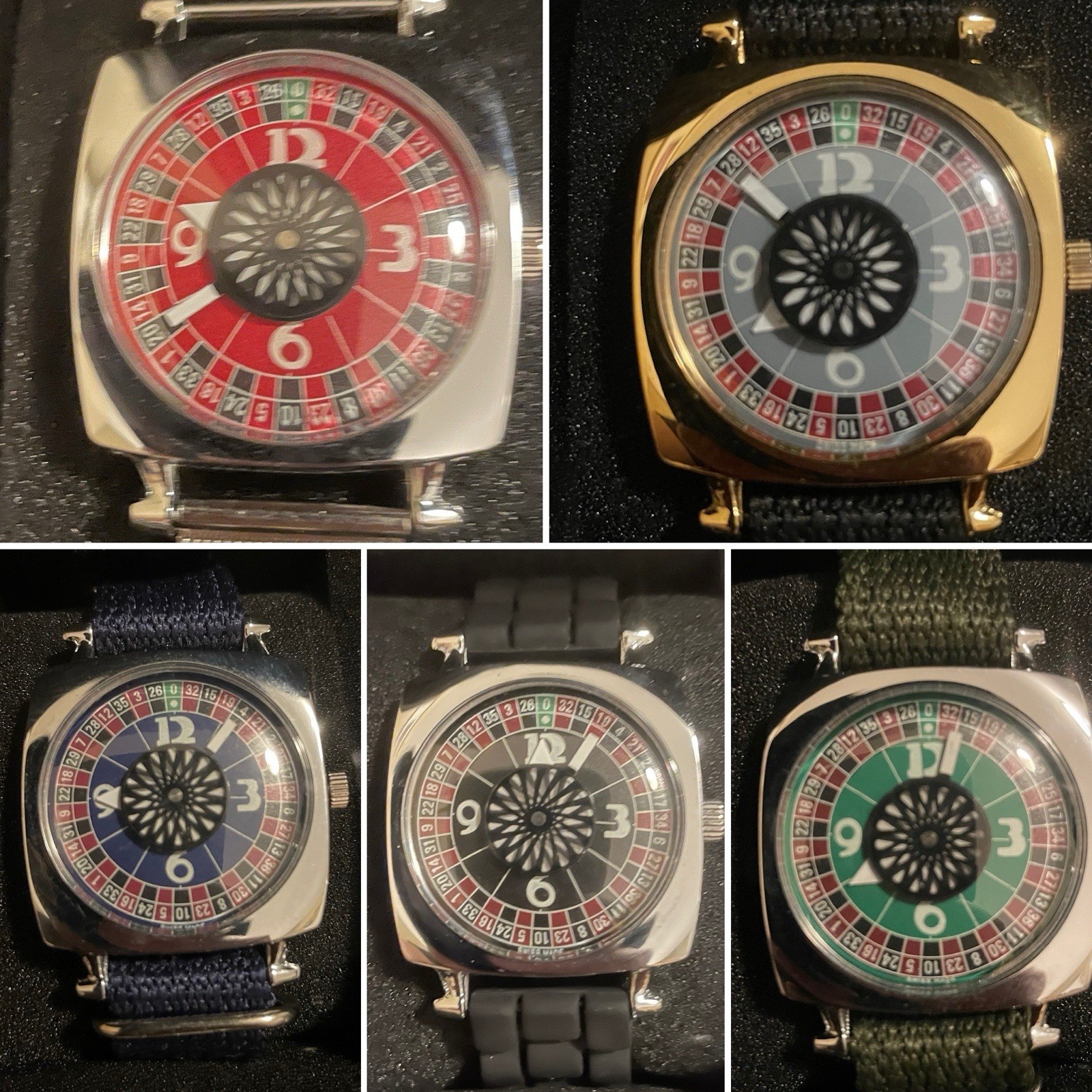 Roulette Dial 38mm MANUAL WINDING AUTOMATIC WATCH! The Kaleidoscope Center Spins