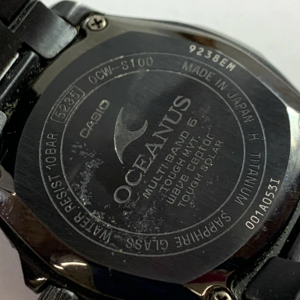 04w5276▽※CASIO OCEANUS OCW-S100B-1AJF Solar Radio-Controlled Watch Titanium