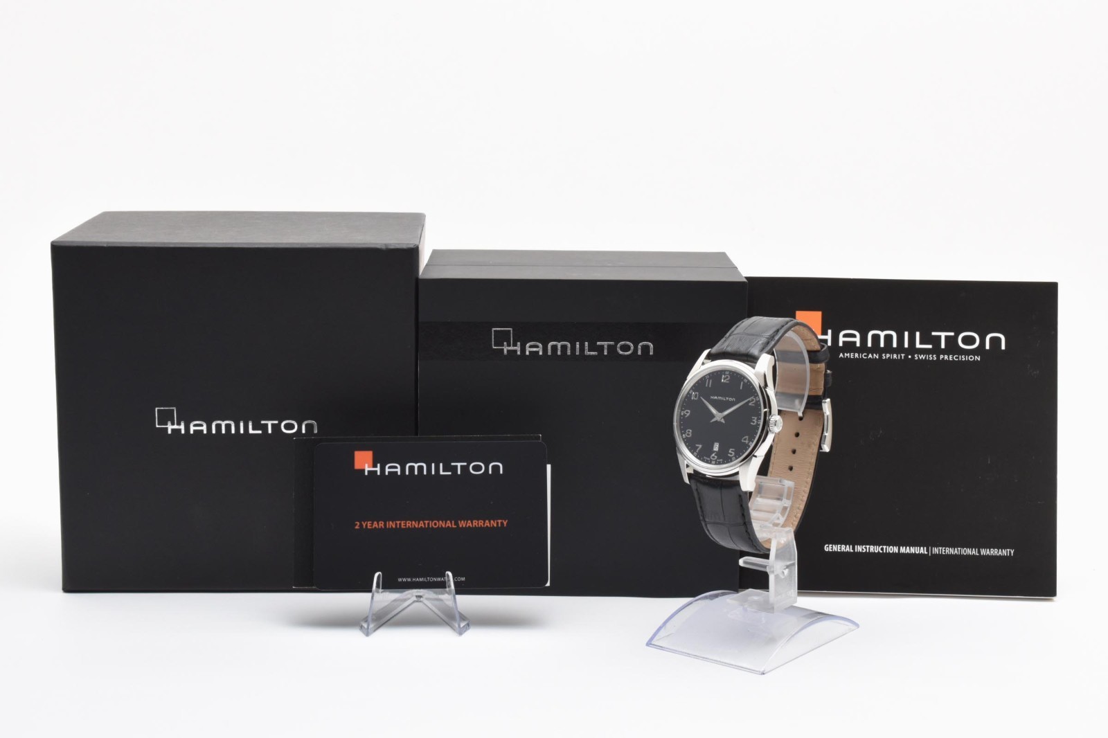 [Box,Paper] Top Mint Hamilton Jazzmaster H385111 40mm Black Dial Quartz JP