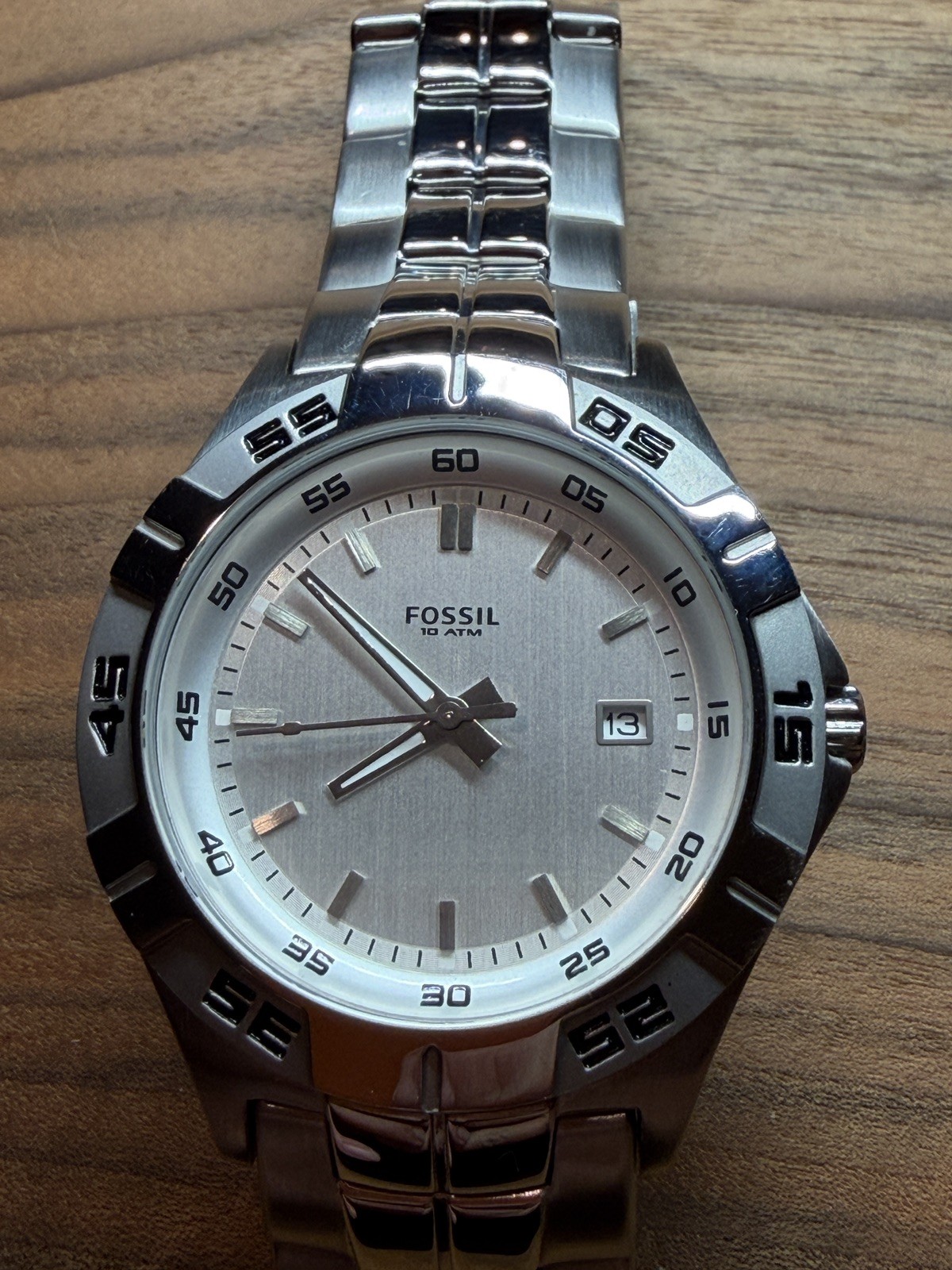 Fossil PR5338 Silver Stainless Steel White Dial Men’s Watch