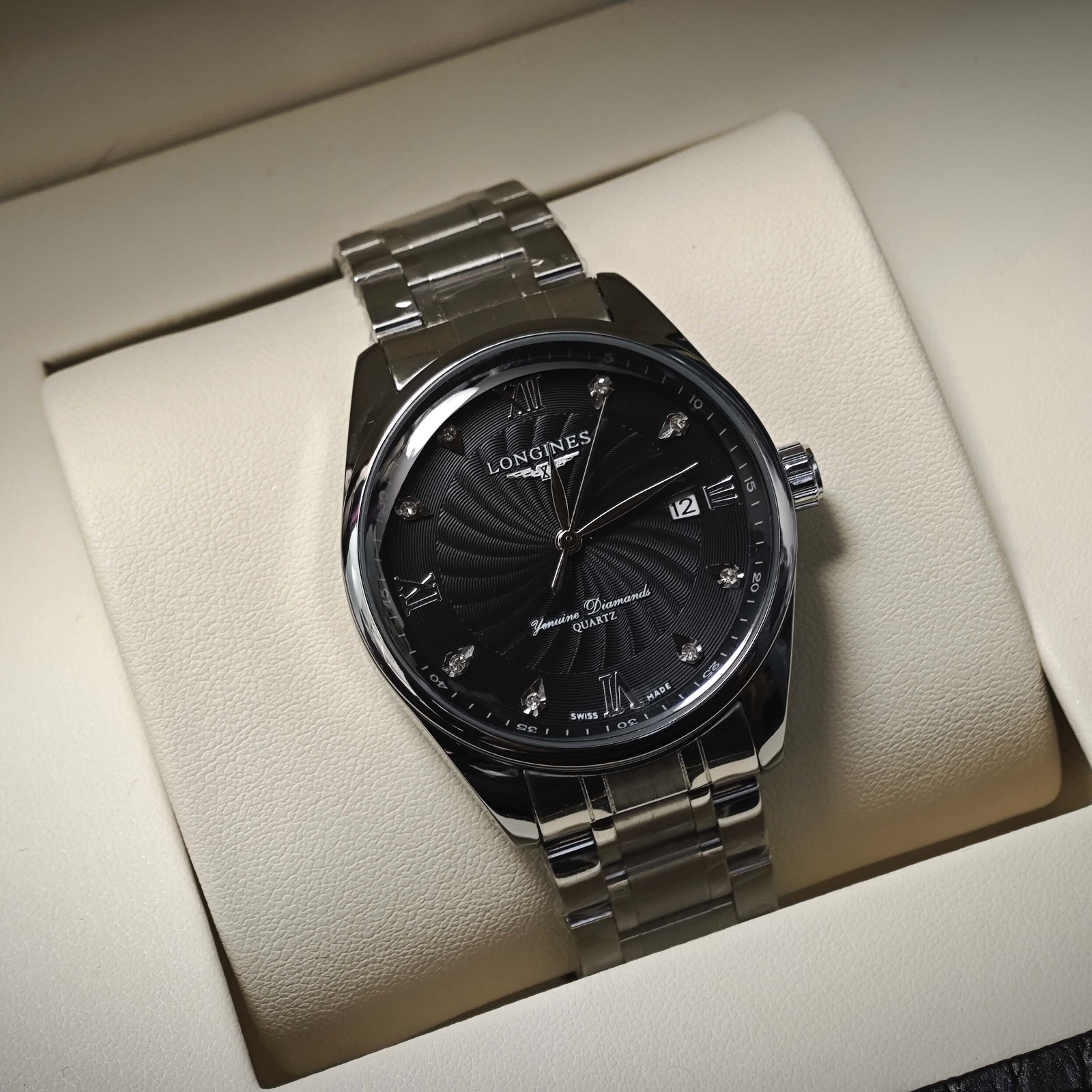 Longines Master Collection Automatic Men’s Watch Black Dial Date Steel 41mm
