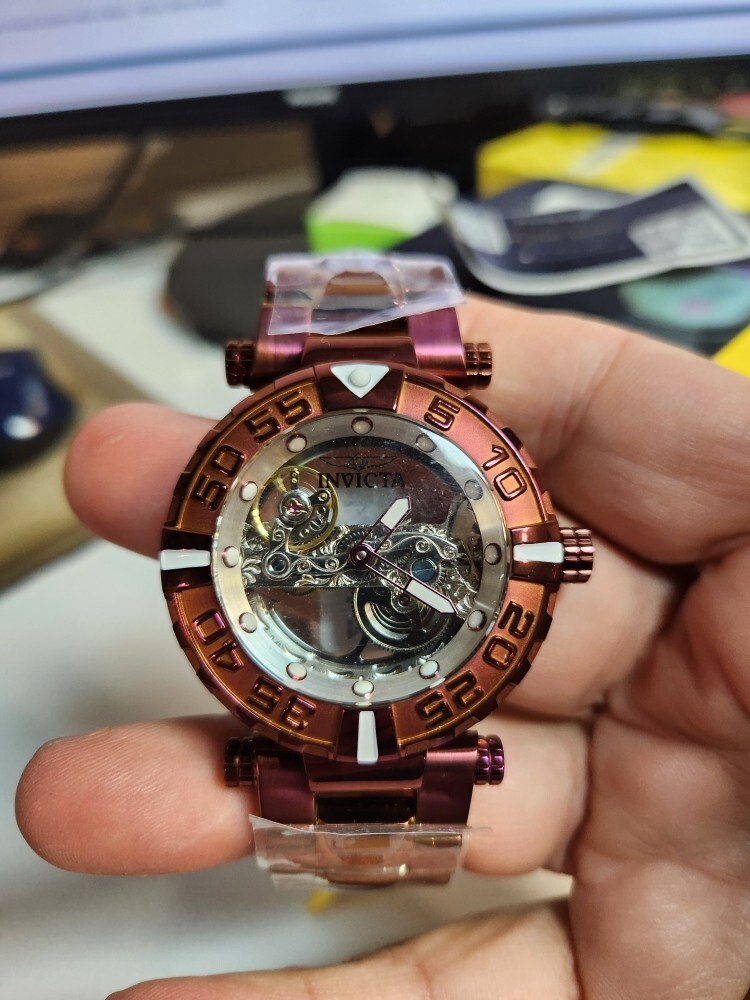 Invicta Subaqua Nebula Automatic Men’s Watch – 47mm, Burgundy (50788)