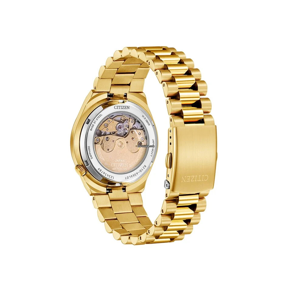 Citizen NJ0153-82X Automatic Red Dial Gold Tone Stainless Steel Tsuyosa Sapphire