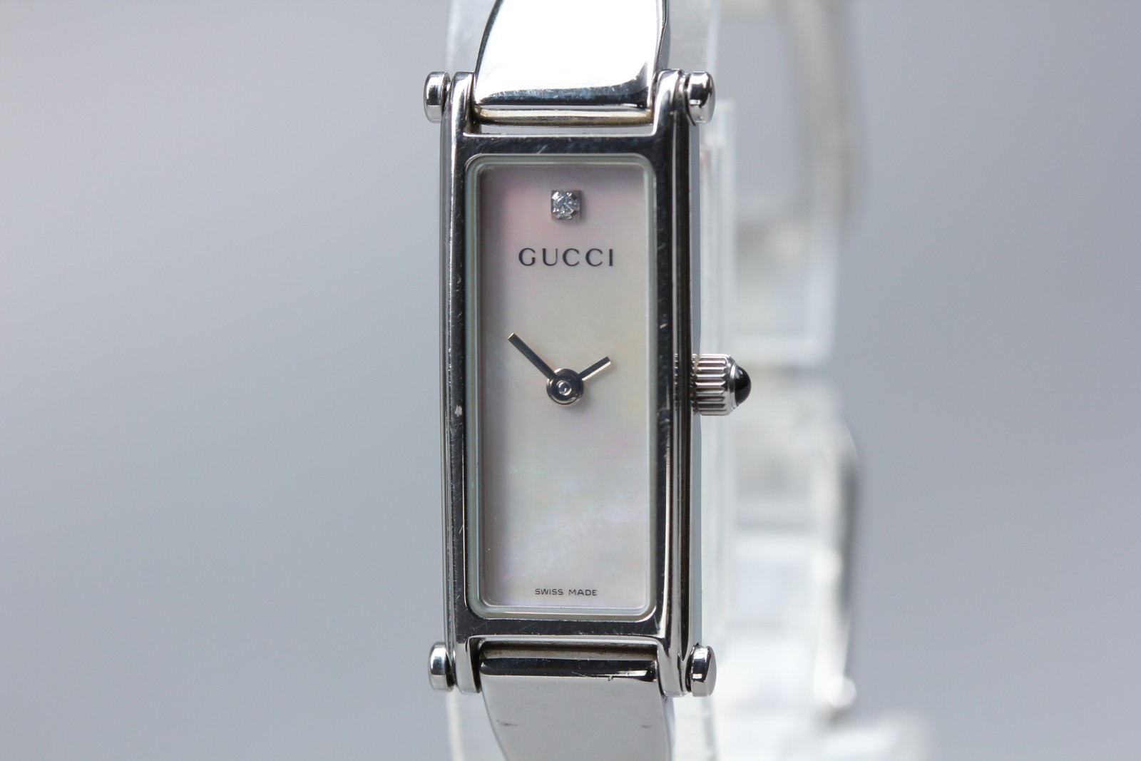 [Near MINT] GUCCI 1500L 12mm Shell Dial 1P Diamond Quartz Women’s Wrist Watch