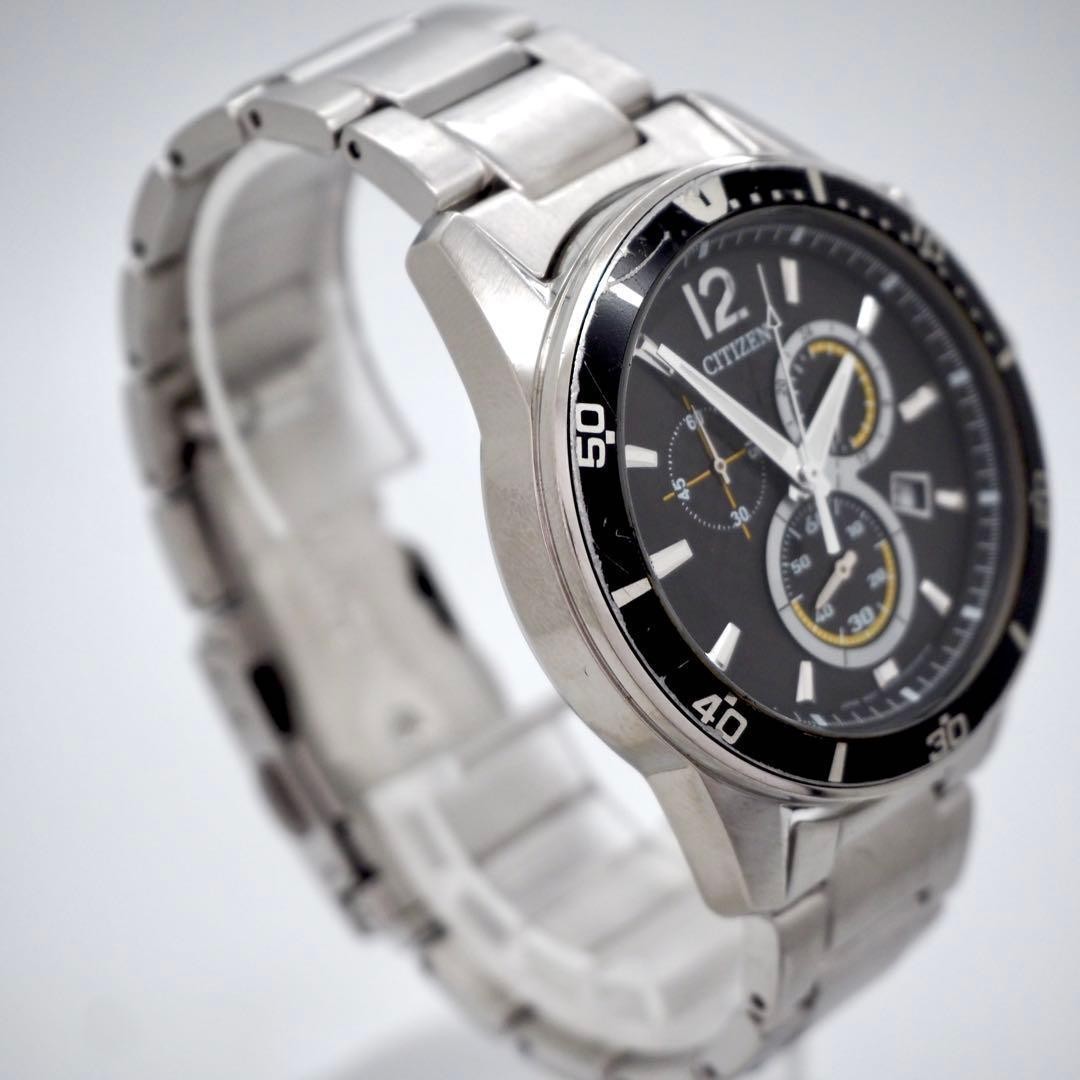 15 Working CITIZEN Men’s Chronograph Solar Black Date Watch From Japan