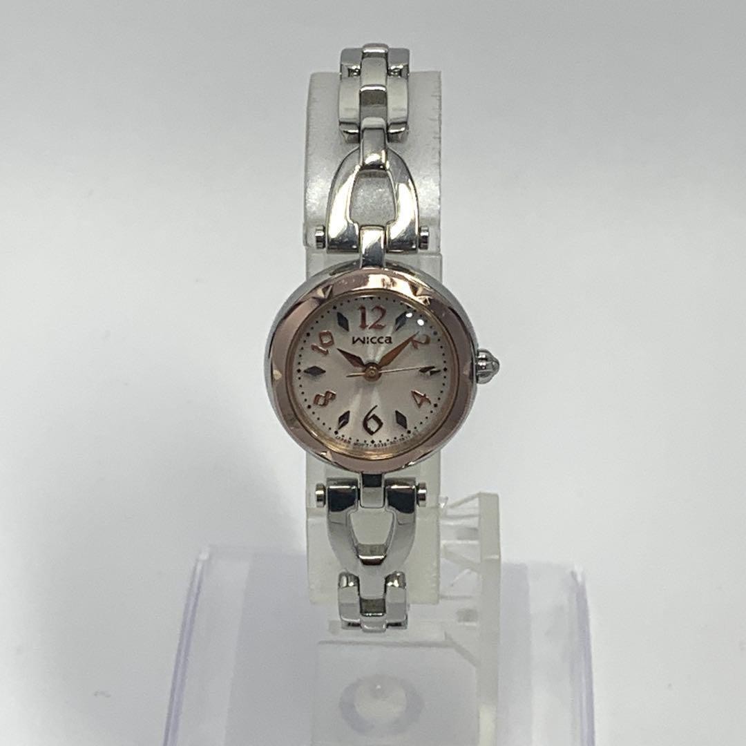 176 Battery replacement needed cleaned CITIZEN Ladies Watch WICCA Pink Gold Sola