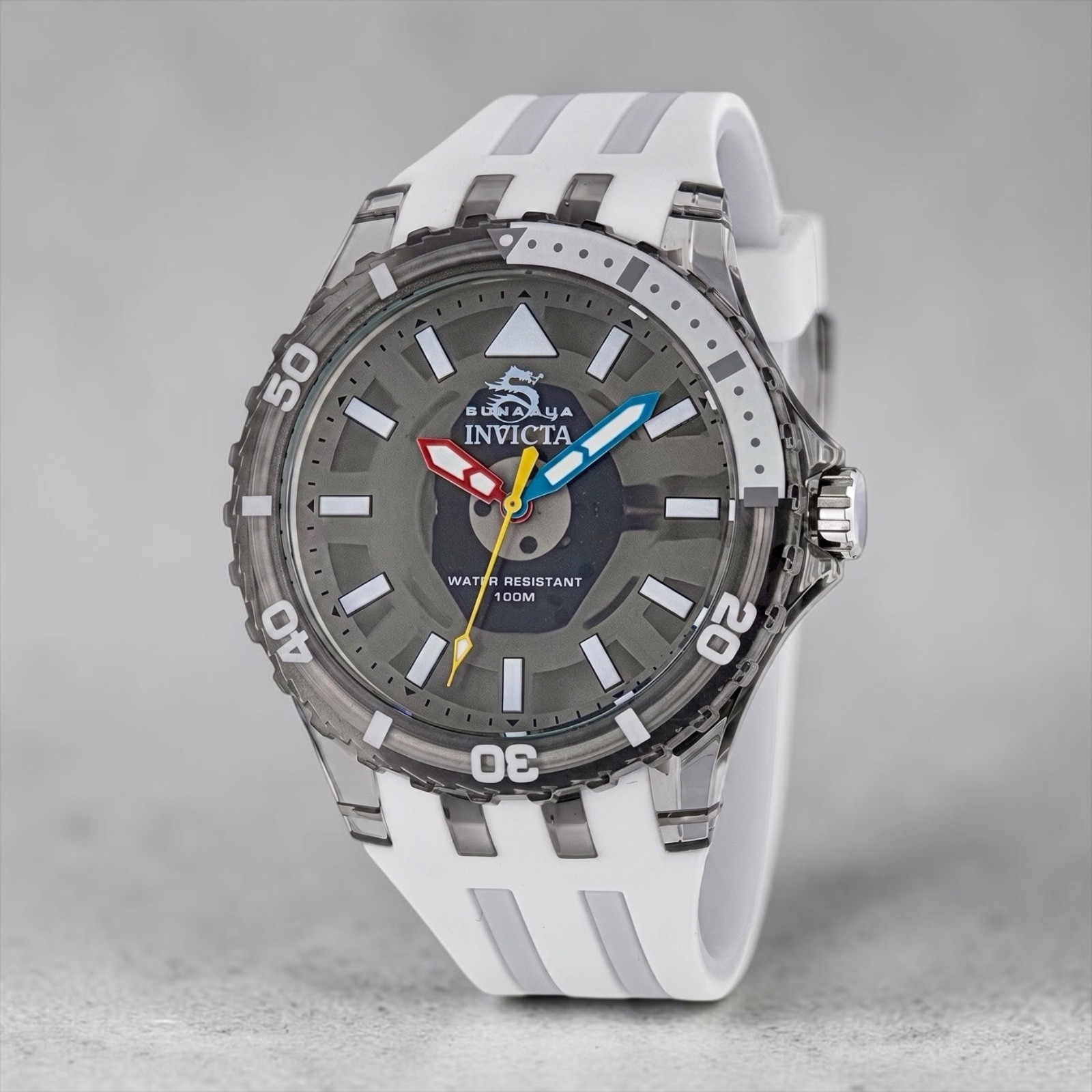 Invicta Subaqua 69448 Men’s 44mm White Gray Quartz Watch Flame Fusion New