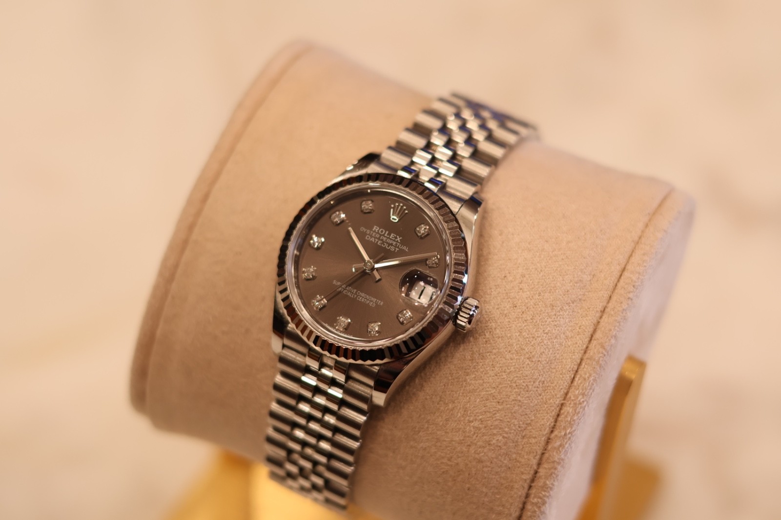 Rolex Datejust 31 Grey Diamond dial mint condition 2021 Full Set 278274 Jubilee