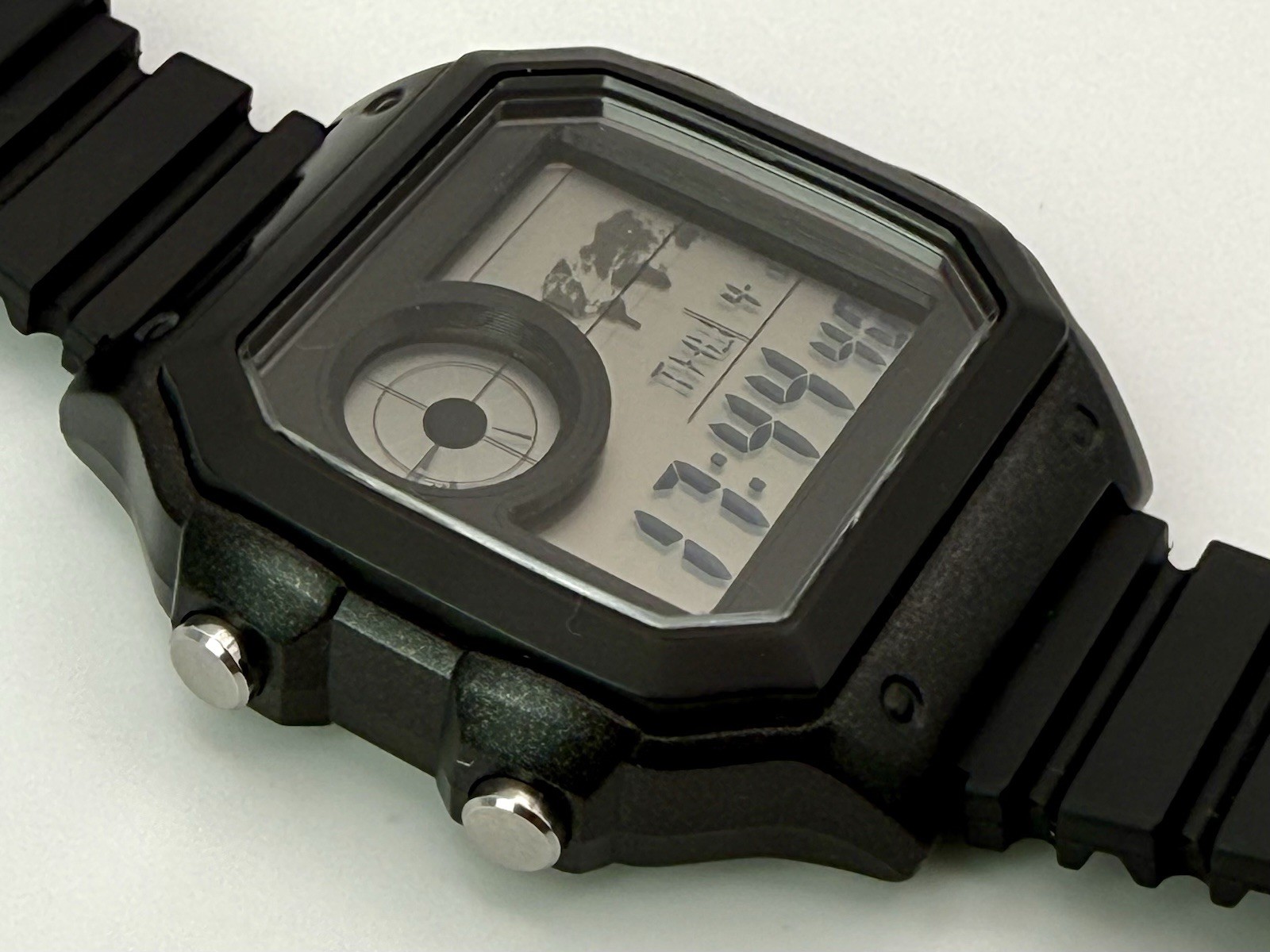 Casio AE-1200WH World Time Digital Watch Modded Dial Black/Dark Green