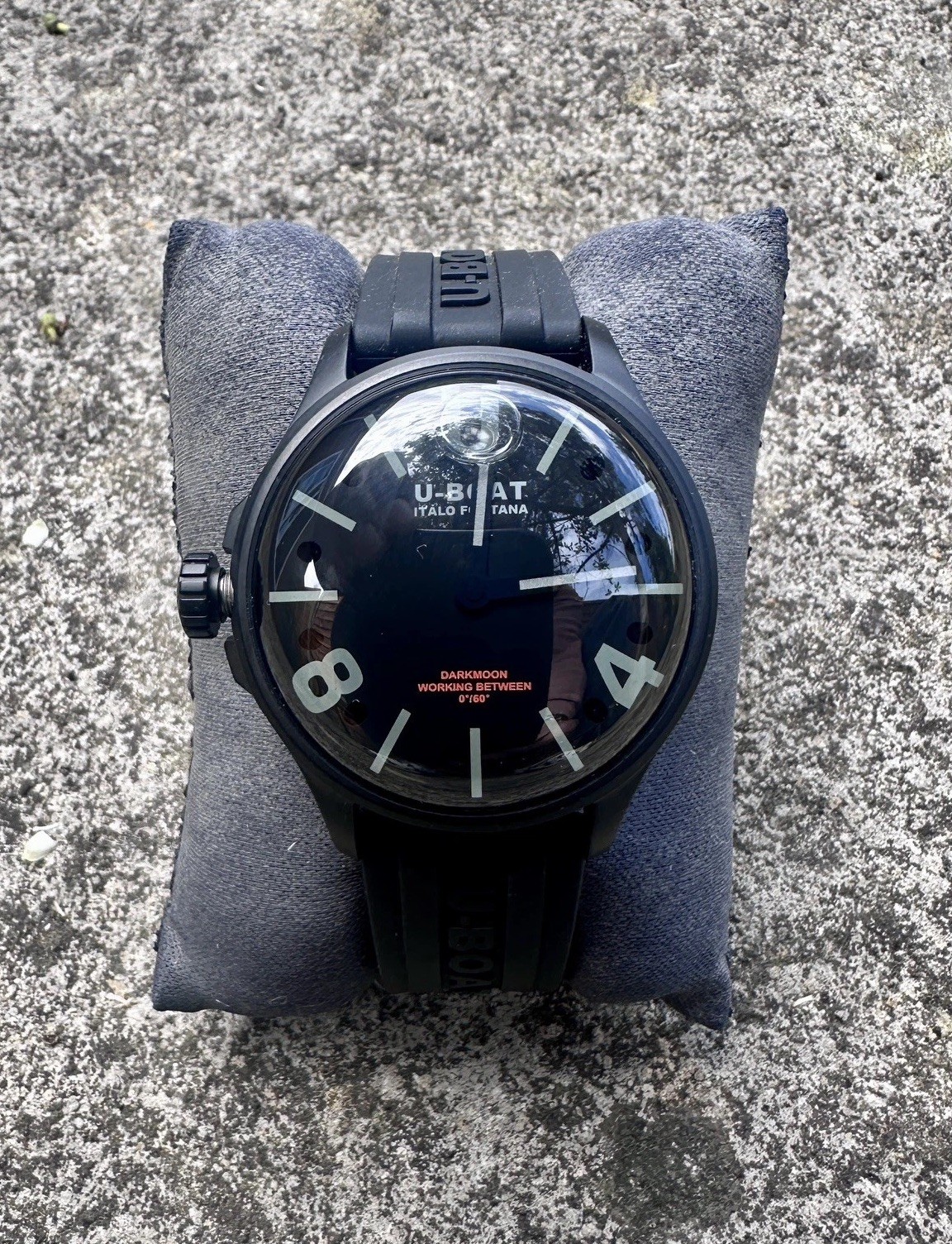 Rare U-Boat Darkmoon Pvd Limited Ed Swiss Watch Carbon x Khaki Field 5 Sports