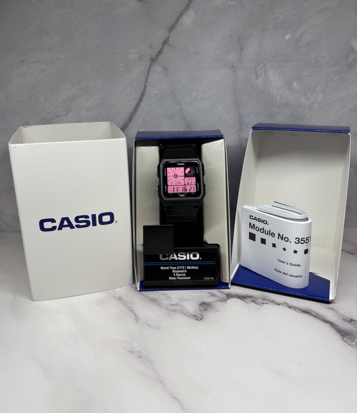 Custom Black Casio POP LF20W Pink Screen Mod
