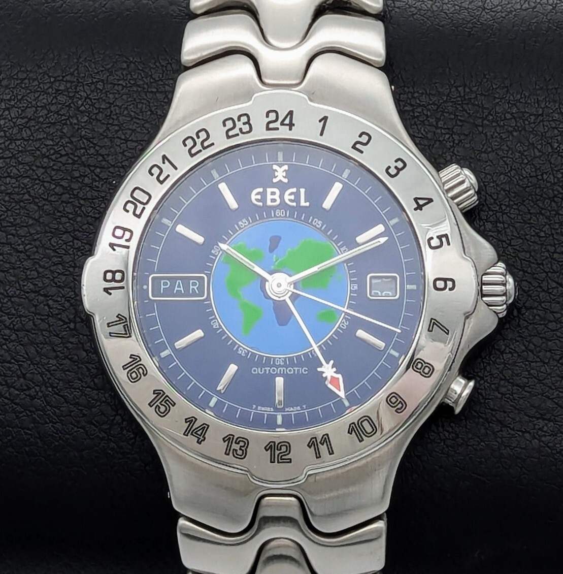 Ebel Sportwave Meridian Automatic World Timer Stainless Steel Ø1 9/16in Uhr 32
