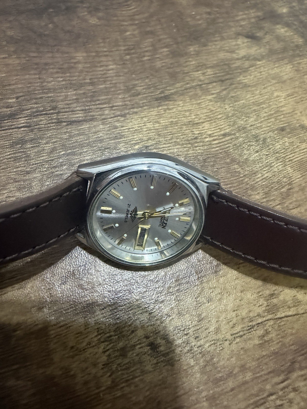 Vintage Citizen Eagle 7 Automatic Silver Stainless Steel & Gold Watch GN-4W-S