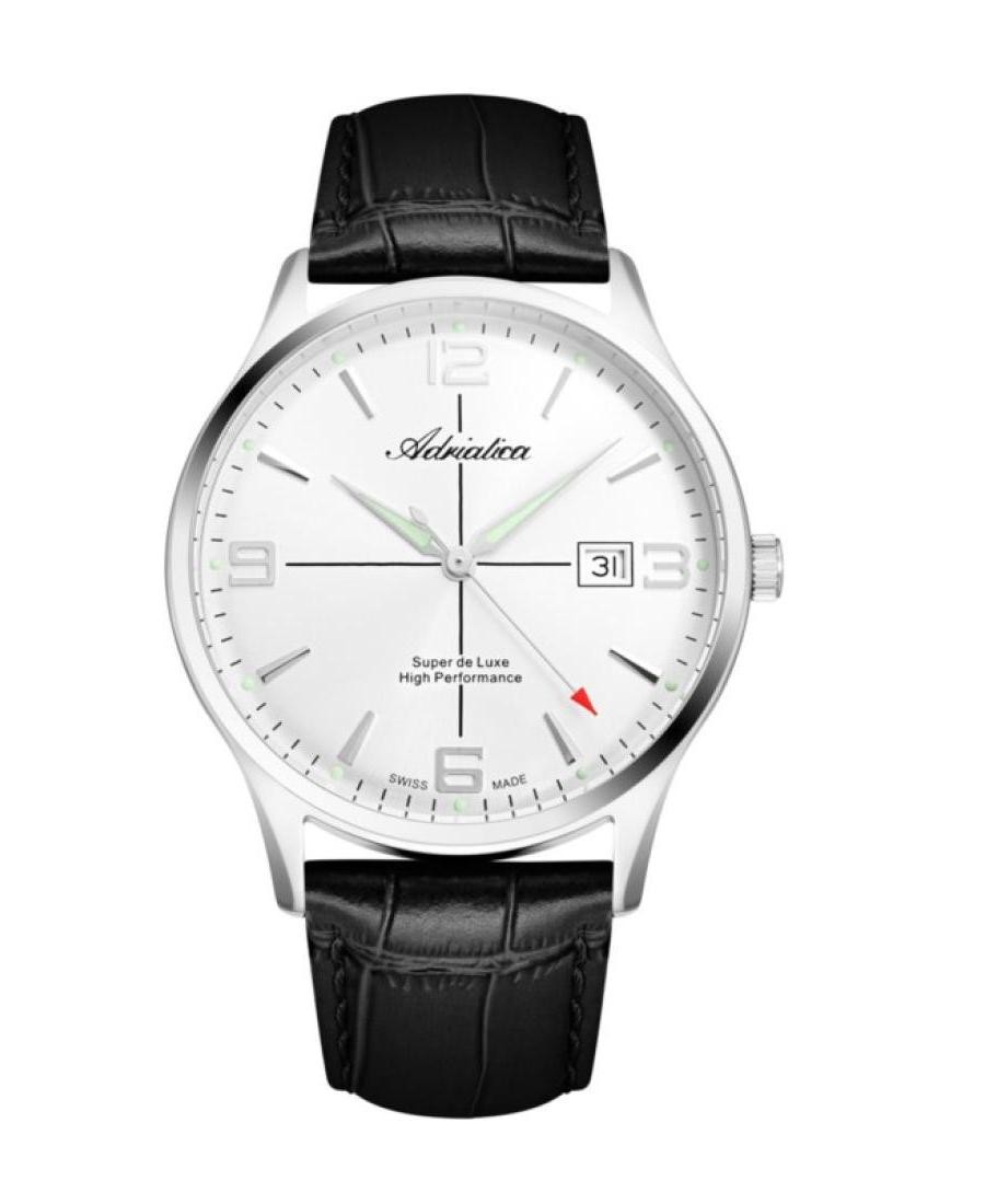 ADRIATICA Men Quartz Casual Watch Classic Dress Silver Dial Waterproof Swiss