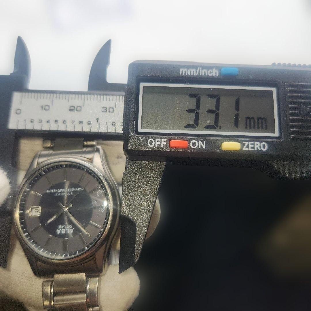 Alba Men s Working Date Solar Titanium Business