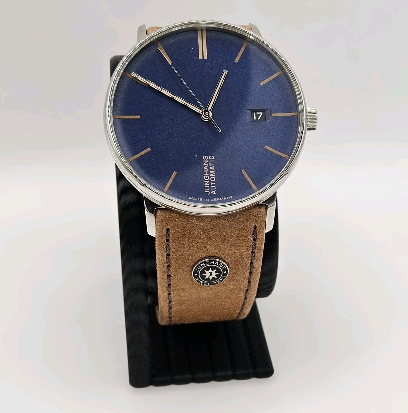 ​Junghans Form A Automatic Watch Blue Bauhaus Dial German Mechanical 27/4239.00