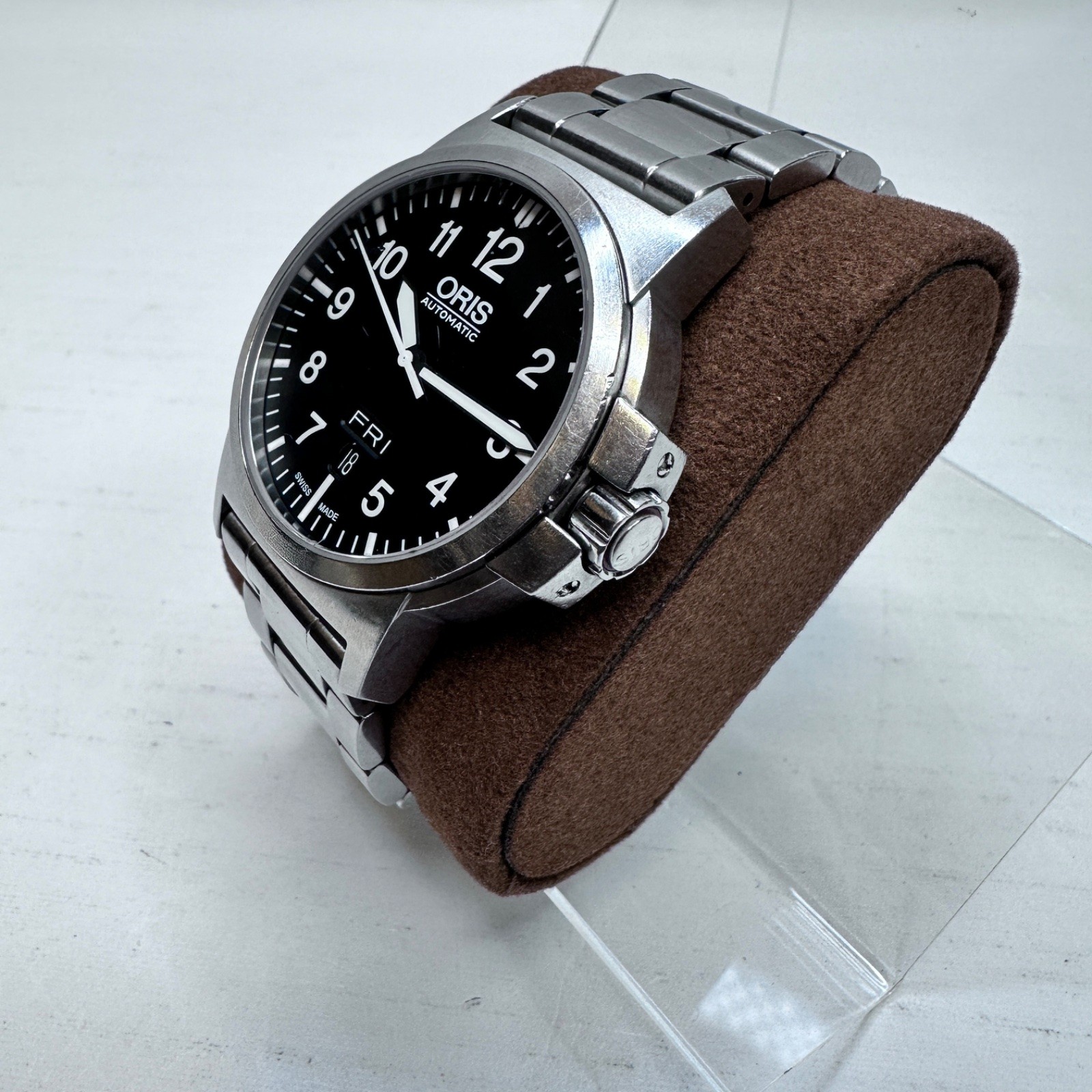 Oris BC3 Advanced Day Date Automatic Black Dial Steel Men Watch 7641-41