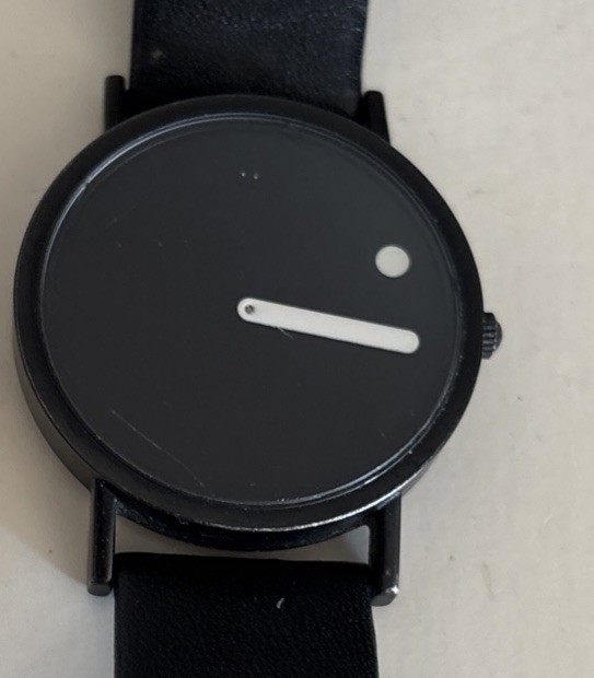 Vintage Black Pictowatch Danish Design George Christensen Watch made In Germany