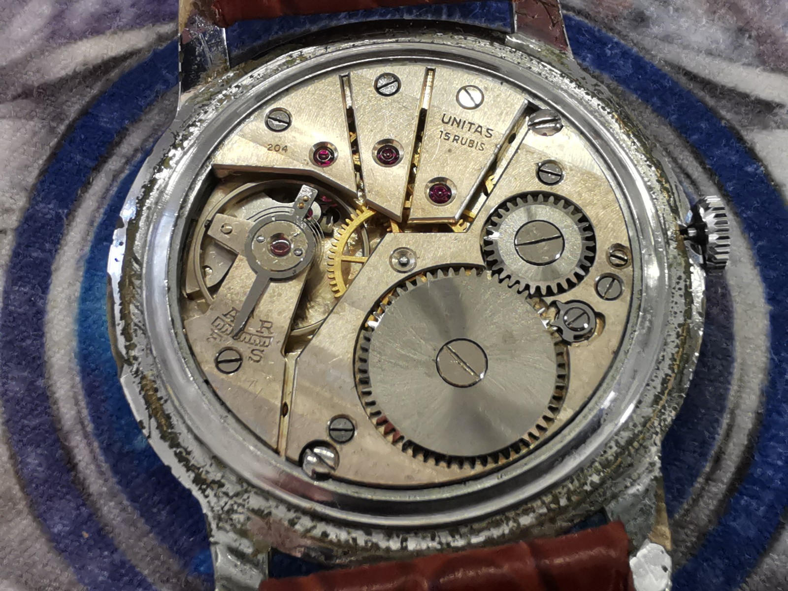 UNITAS Oversize Vintage Watch Classic Cal. 204 (ULTRA RARE) SERVICED