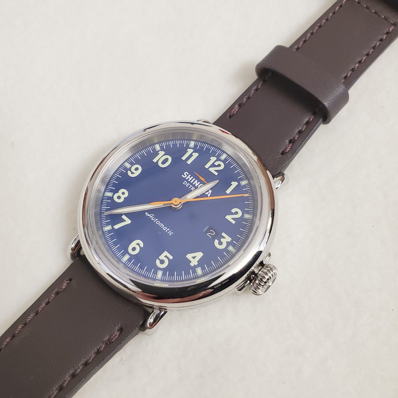 Shinola THE RUNWELL AUTOMATIC 45MM Watch- ROYAL BLUE Dial