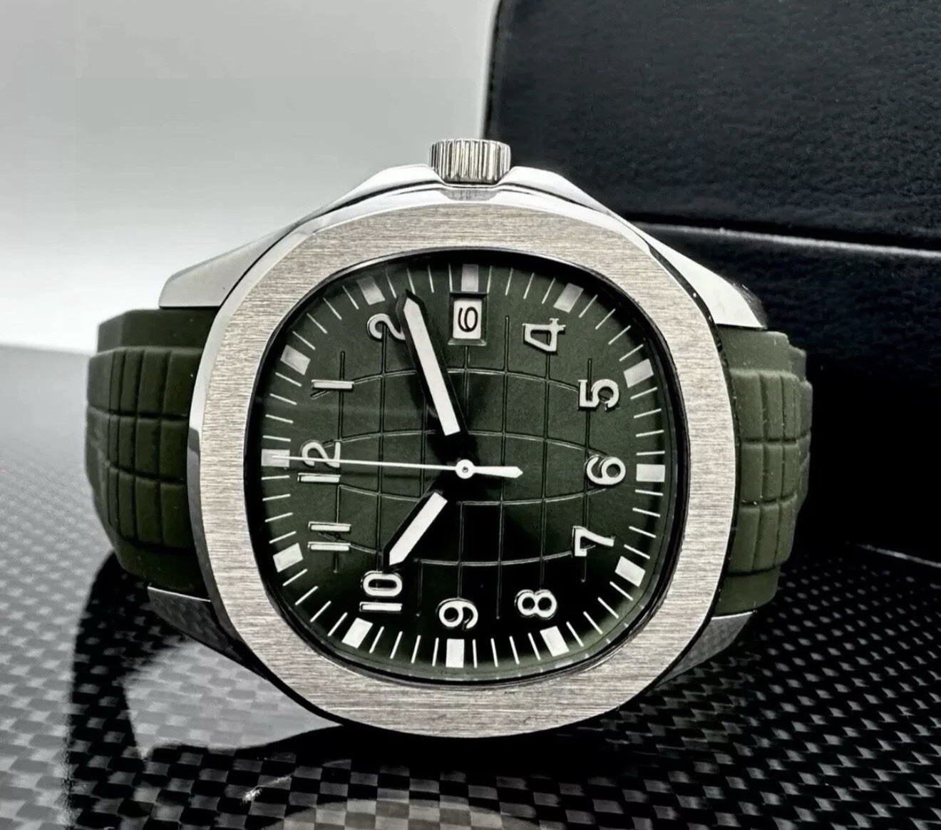 Custom 40mm “Aqua” Style Green Dial Mod Watch w/ NH35 Automatic