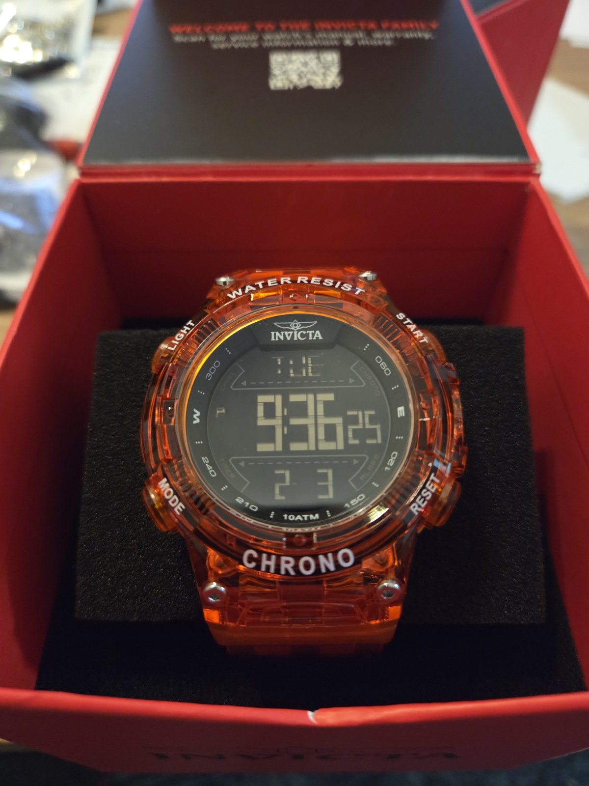 New Invicta Racing Burnout Digital Transparent Men’s Watch 49046