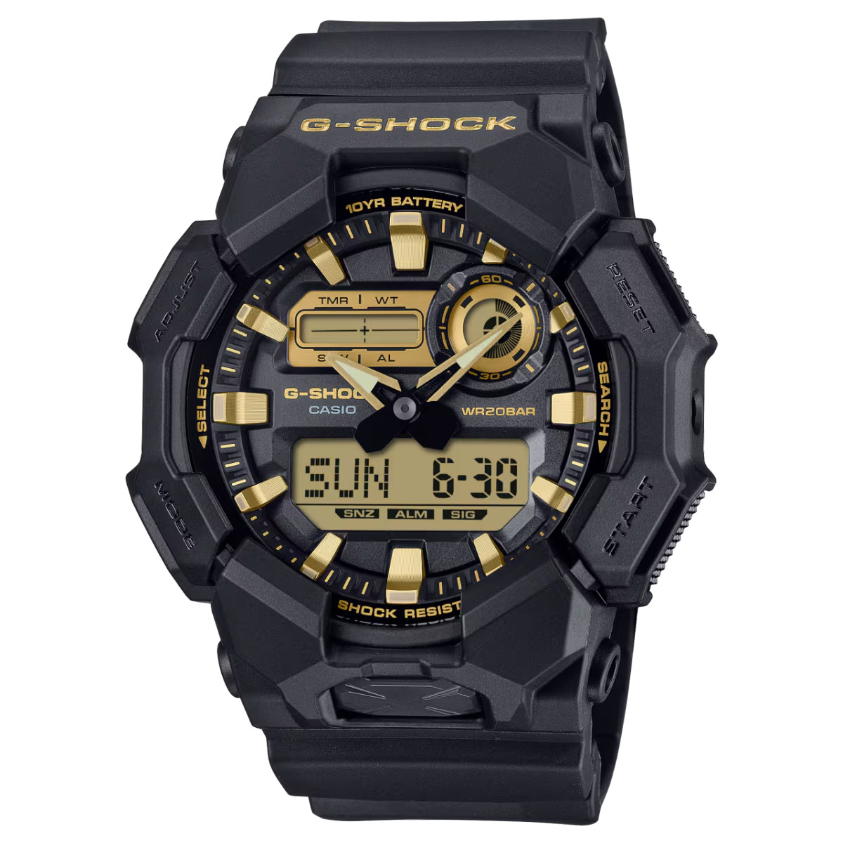 Casio G-Shock GA-010GB-1A9JF Long Life Battery Men’s Watch Black x Gold