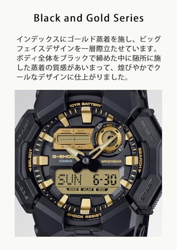 [Casio] G-Shock Watch Long – Life Battery GA-010GB-1A9JF, Men’s, Black