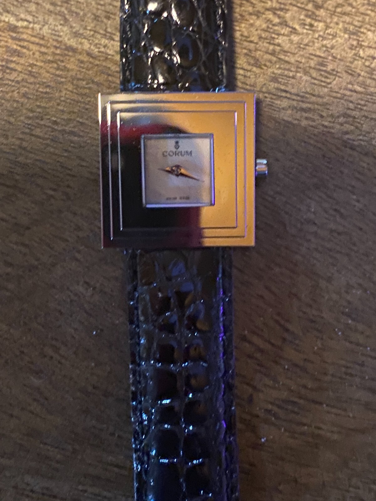 Corum Sevigne Lady’s Watch Silver Black Tank New With Box
