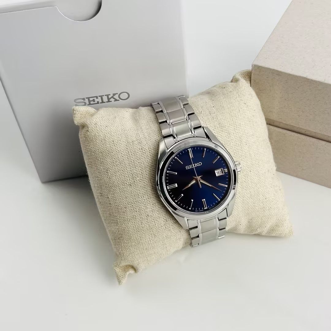 Seiko Essentials SUR309 Blue Dial Men’s Stainless Steel Quartz Watch 40.2mm