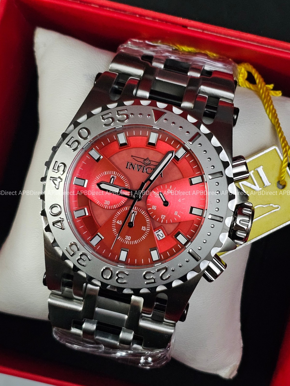 Invicta – CHAOS – Coalition Forces Silver Red – 50mm Chronograph Mens Watch