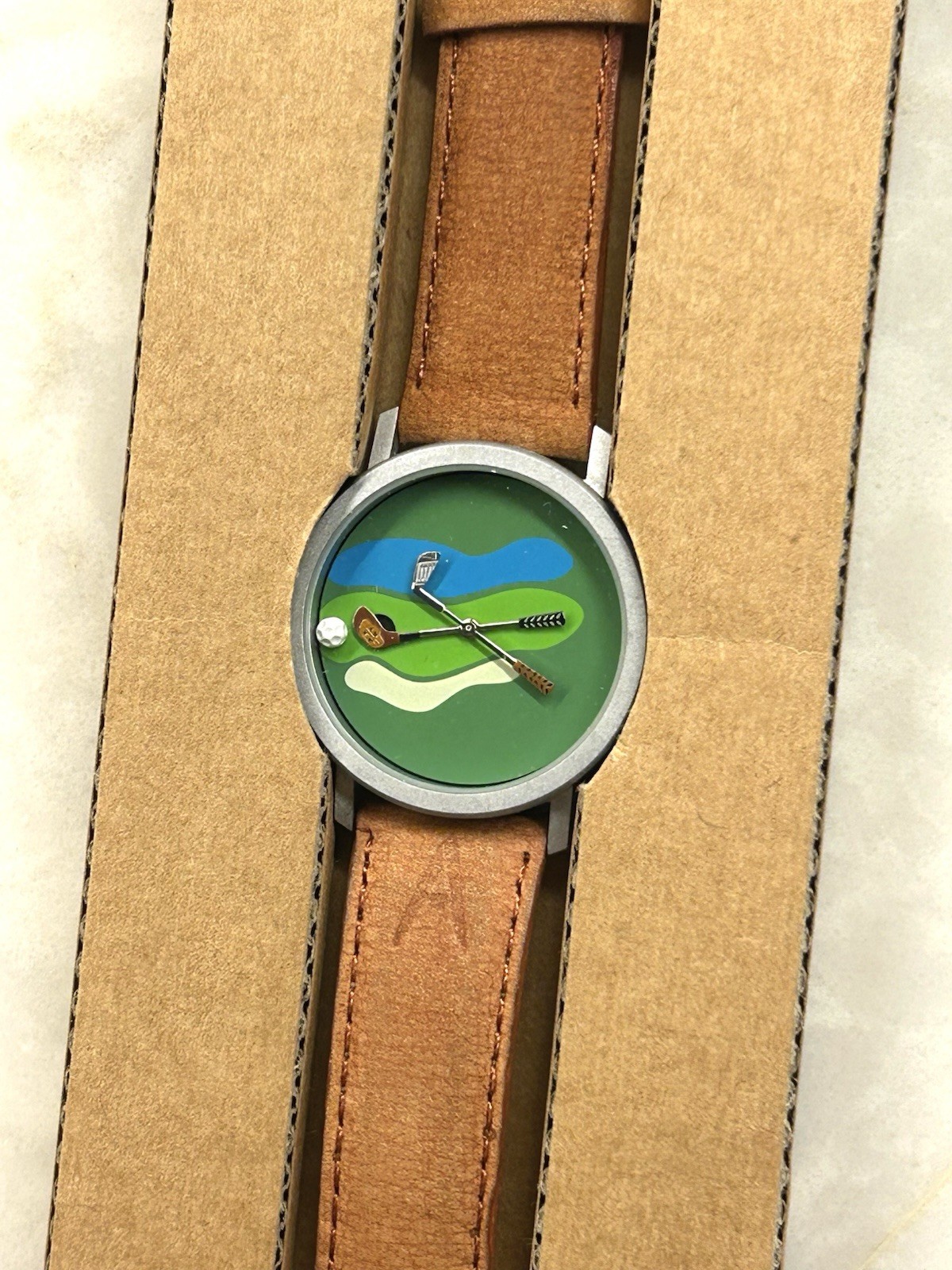 AKTEO J C Mareschal Design Watch, “Golf Spinning Dial” With BOX and Paperwork!