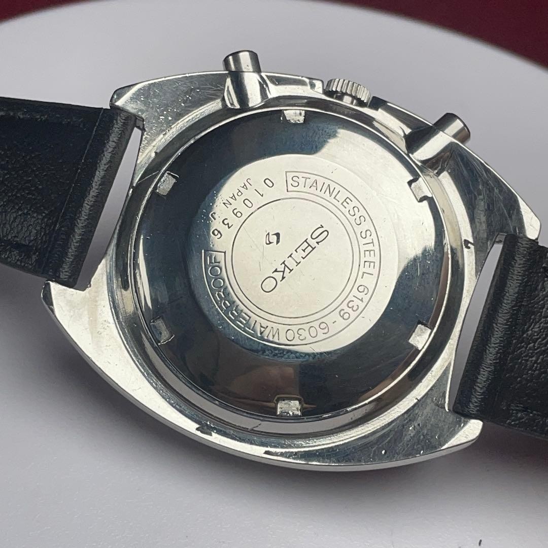 Seiko 5 Speedtimer Pepsi Automatic Watch Black Vintage 1970s Japan 0712669
