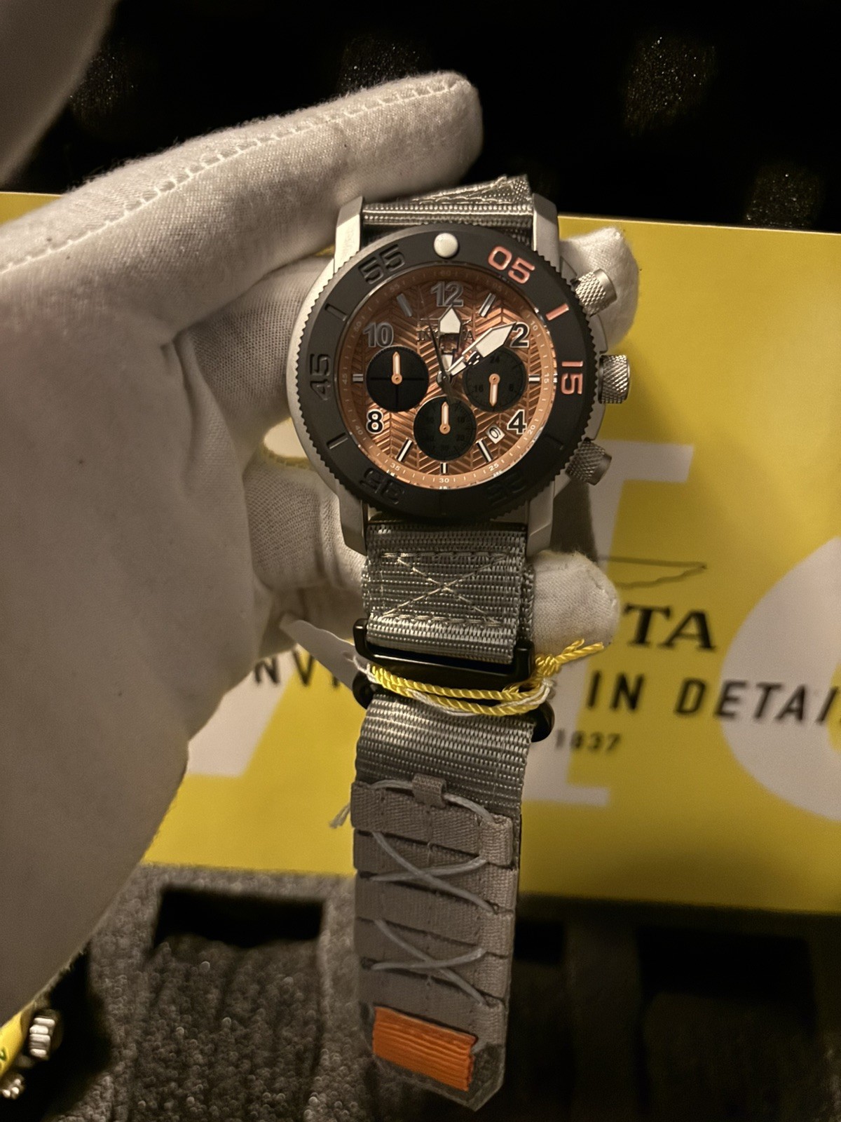 50094 Invicta Coalition Forces Sovereign OPS Men’s Watch-50mm Orange, Grey, Blk.